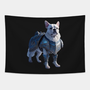 Badass Frenchie in Jotunheim Armor Tapestry