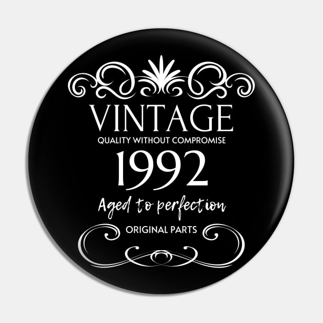 Vintage 1992 - Birthday Gift For Men Pin by Fluen