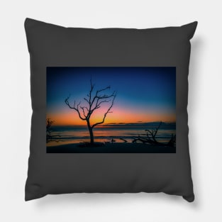 Driftwood Beach Jekyll Island Georgia Pillow