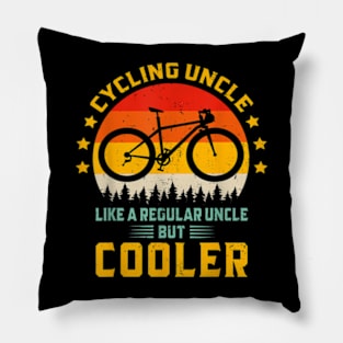 Cycling Uncle Bicycle Lover Fathers Day Cycling Uncle Pillow