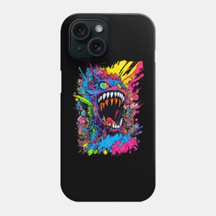 Neon colors monster splash mix of candy colors lots of pink and blue cure design Phone Case