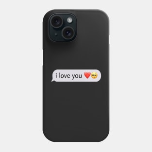 I love you.  SMS text heart crying emoji Phone Case