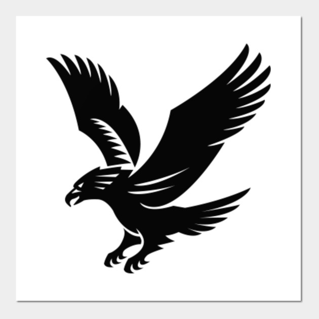 Eagle Ilration Wall Art Teepublic 2870286 0