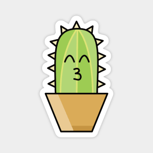 Short Chibi Cactus Magnet