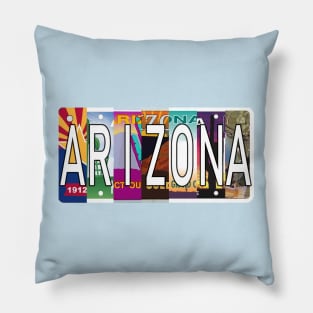 Arizona License Plates Pillow