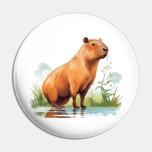 I Love Capybaras Pin