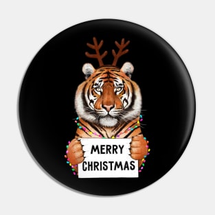 Tiger in Christmas Pin