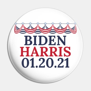 Biden Harris Victory Inauguration Date Pin