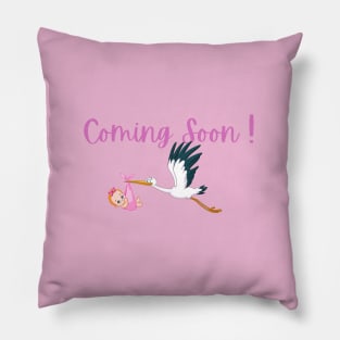 Baby girl is coming Pillow