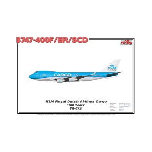 Boeing B747-400F/ER/SCD - KLM Royal Dutch Airlines Cargo "100 Years" (Art Print) T-Shirt