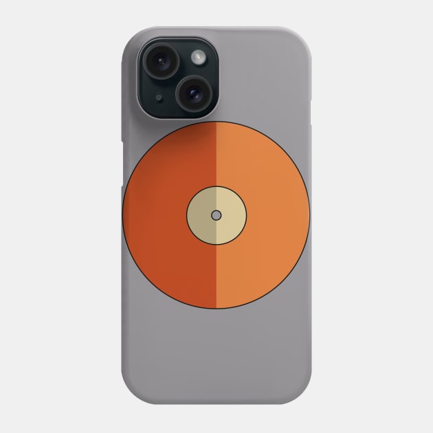 Vinyl Record - Deep Orange Phone Case by amber62442