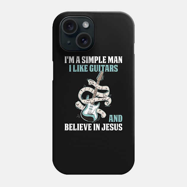 I Like Guitars Funny Guitar Gift Phone Case by CatRobot