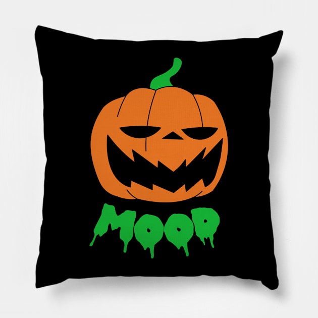 Halloween Funny Pumpkin Jack-o-lantern Mood Costume Pillow by charlescheshire