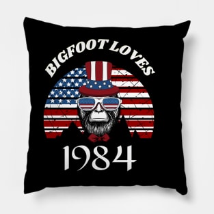 Bigfoot loves America and People born in 1984 Pillow