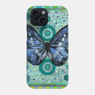 Teal Butterfly Phone Case