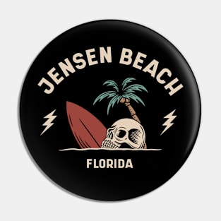 Vintage Surfing Jensen Beach, Florida Pin