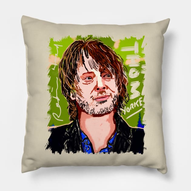 Thom yorke rock star radiohead band Pillow by Nikimir