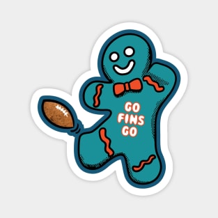 Miami Dolphins Gingerbread Man Magnet