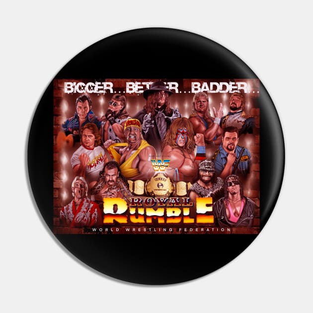 90s Wrestlers-Battle Royal Pin by SAN ART STUDIO 