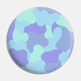 Colourful Blob Abstract Pattern in Soft Blue and Cyan Pin