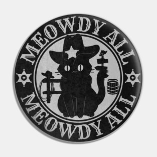 Meowdy Texas Cowboy Cat Pin