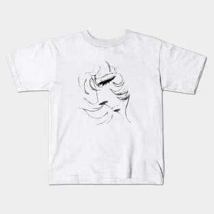 Lady Oscar White Kids T-Shirt by Pechane Sumie - Pixels