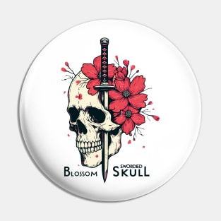 Sworded Blossom Skull Pin