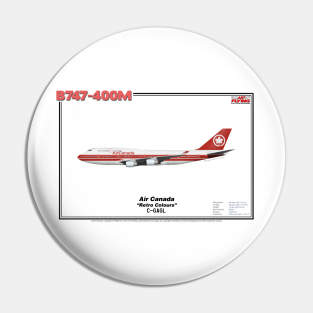 Boeing B747-400M - Air Canada "Retro Colours" (Art Print) Pin