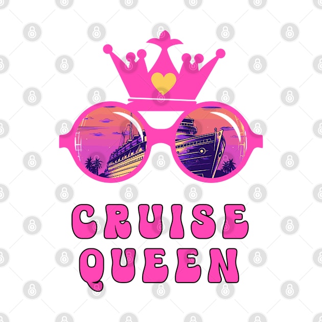 Fun Cruise Queen Cruise Vacation by Cute Pets Graphically