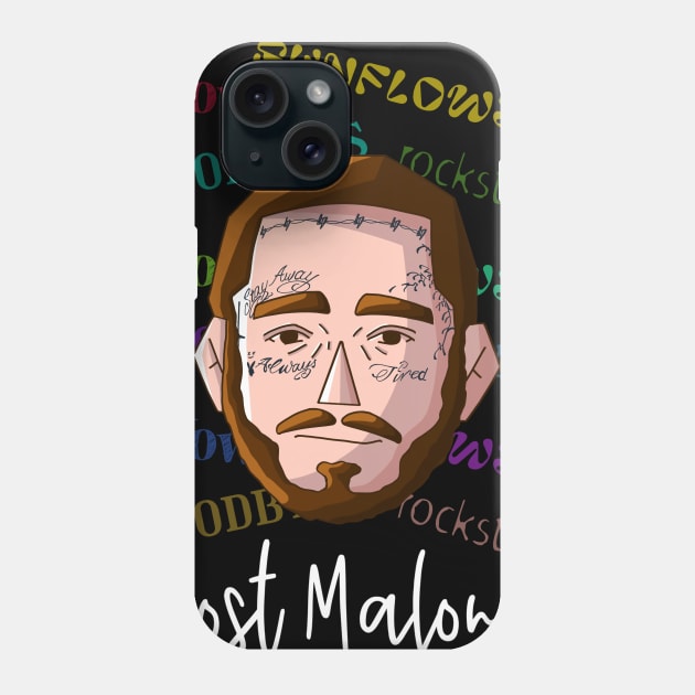 Post Malone Phone Case by Nessley_Art