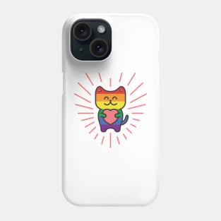 Cute Pride Love Cat Phone Case