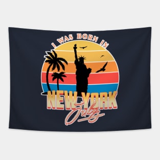 July was born in new york retro Tapestry