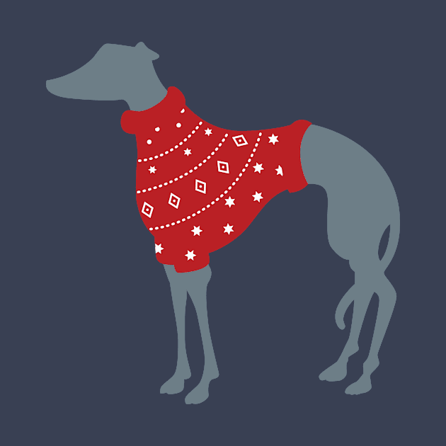 Christmas Whippet by elphimblue