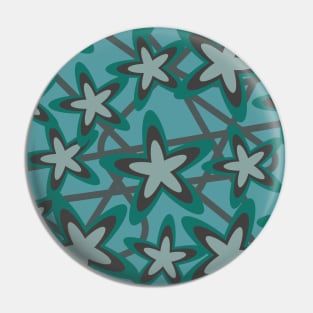 Blue Star Flowers Pin