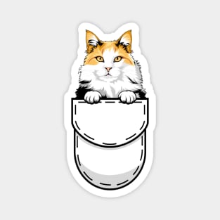 Funny Turkish Van Pocket Cat Magnet