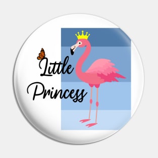 Little Princess Pink Flamingo Design Pin