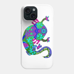 axolotl in color pattern ecopop Phone Case