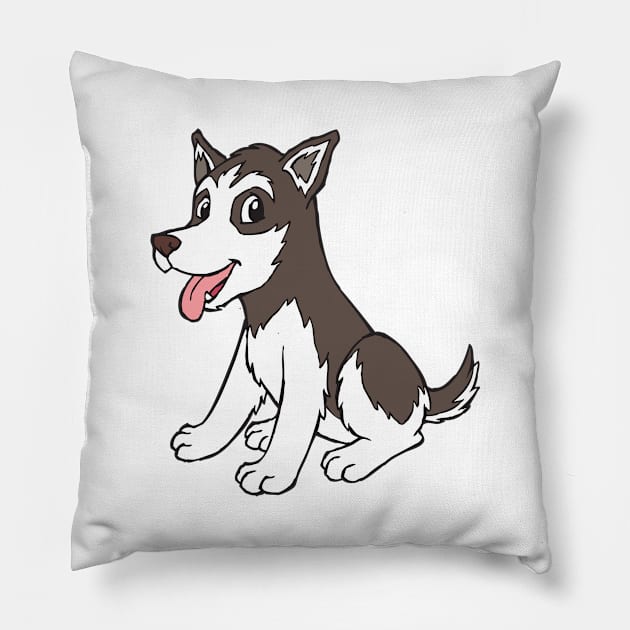 Husky Puppy Pillow by samshirts