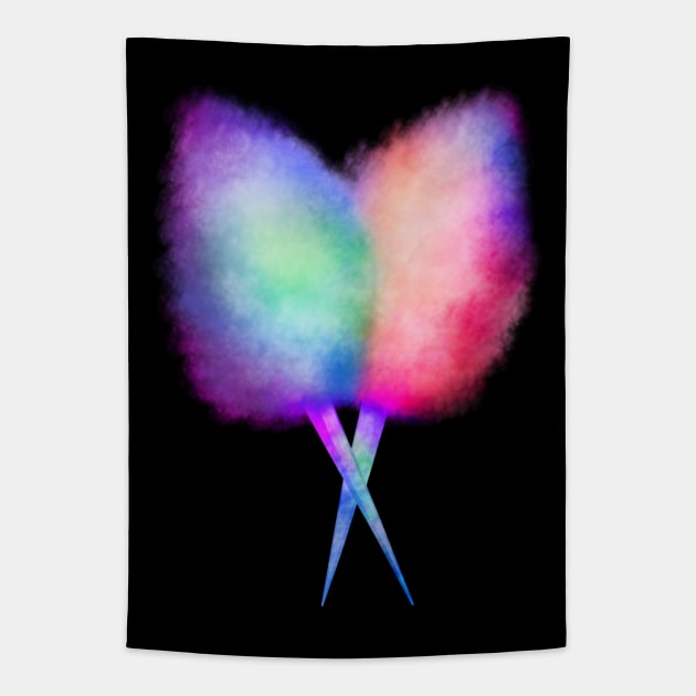 Sugar Rainbow Cotton Candy Floss Tapestry by Art by Deborah Camp