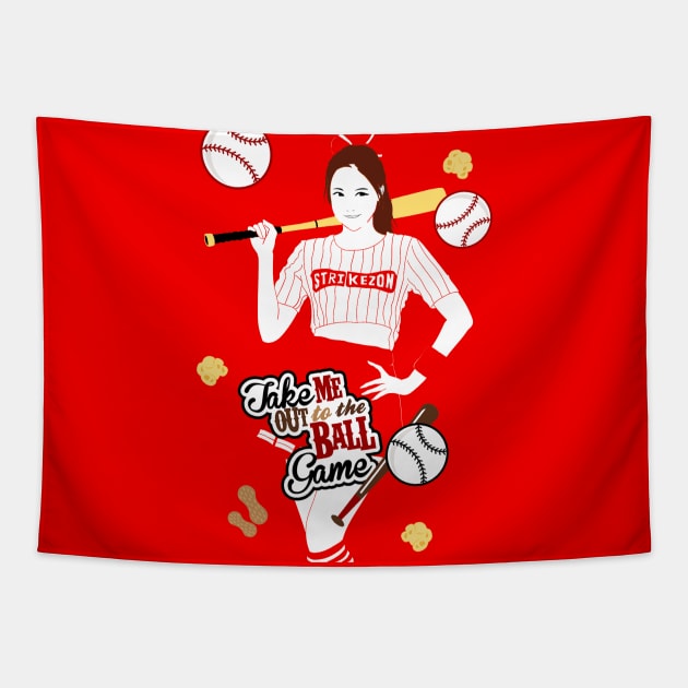 Take Me Out to the Ball Game Tapestry by loxlley