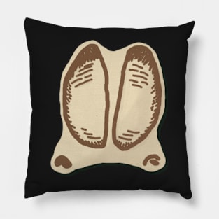 Hog Track Woodcut Pillow