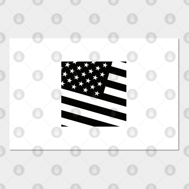 Black And White American Flag Vector American Flag Posters And Art Prints Teepublic