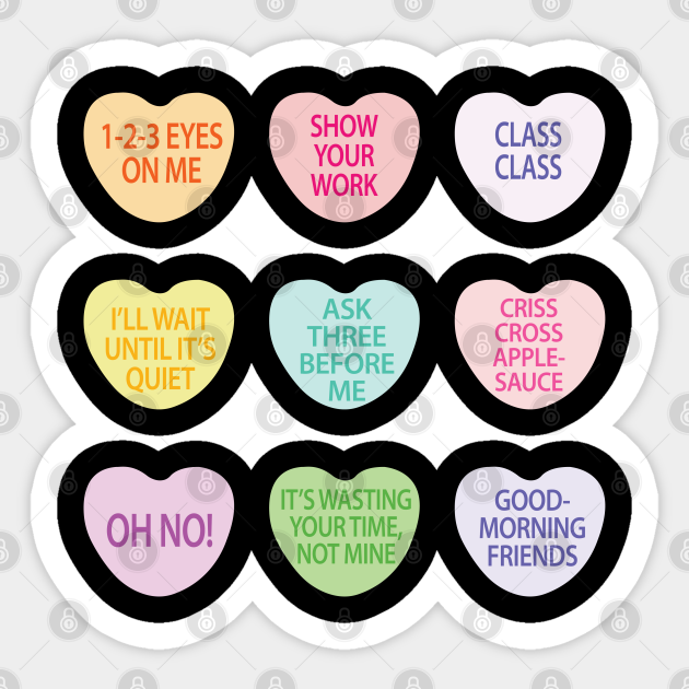 Funny Teacher Valentines Day Conversation Heart School - Teacher Valentines Day Conversation - Sticker | TeePublic Funny Teacher Valentines Day Conversation Heart School - Teacher Valentines Day Conversation - Sticker | TeePublic