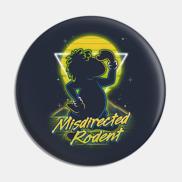 Retro Misdirected Rodent Pin by Olipop