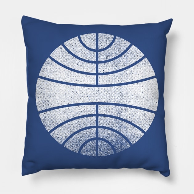 Globe - White Pillow by RetroLogosDesigns