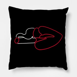 Lips Neon Sign Pillow