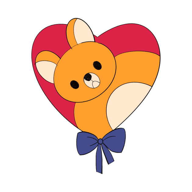 Teddy bear in the heart by Sunshine Corner