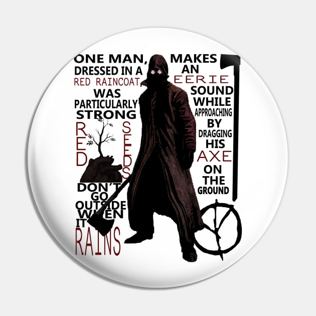 Deadly Premonition - Raincoat Killer Pin by red-leaf