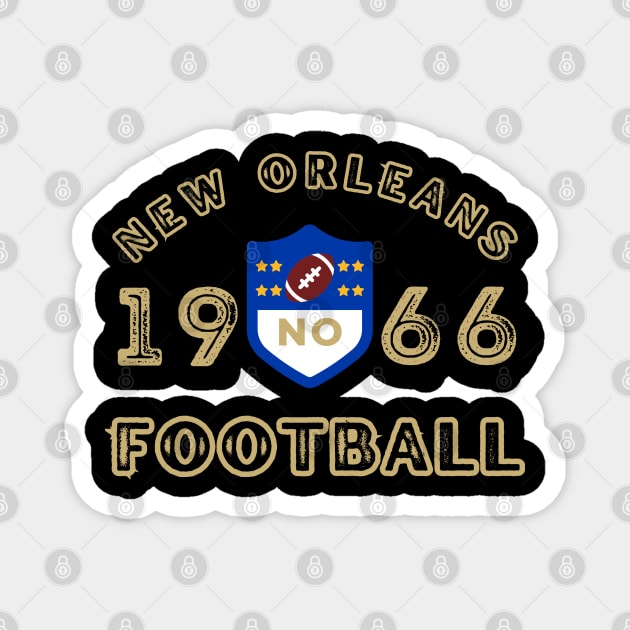 New Orleans Football Vintage Style Magnet by Borcelle Vintage Apparel 