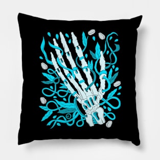 Skeleton Hand Nature Garden Pillow